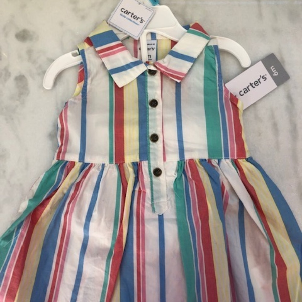 NWT Carters Shirt Dress 6M
